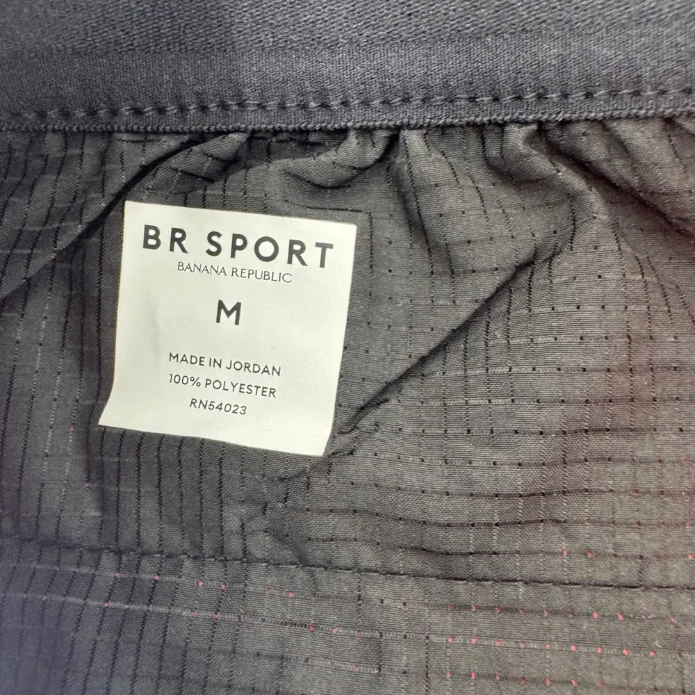 BR Sport Banana Republic Mens Red Grey Colorblock Athletic Training Shorts M